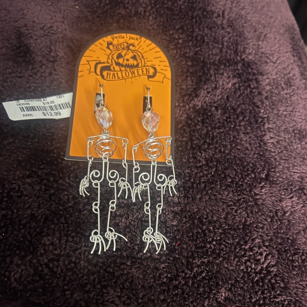 Skeleton earrings never worn NWT